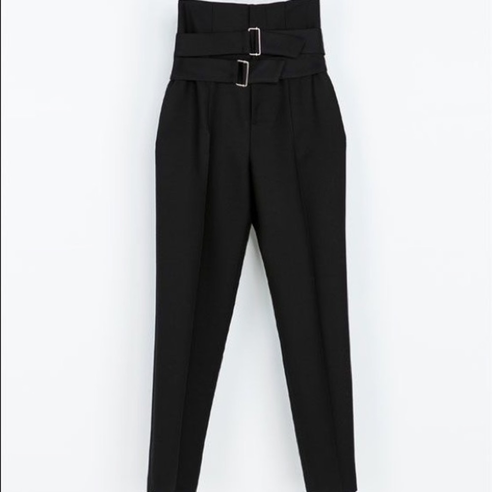 ZARA Studio Double Buckle Trousers Size S